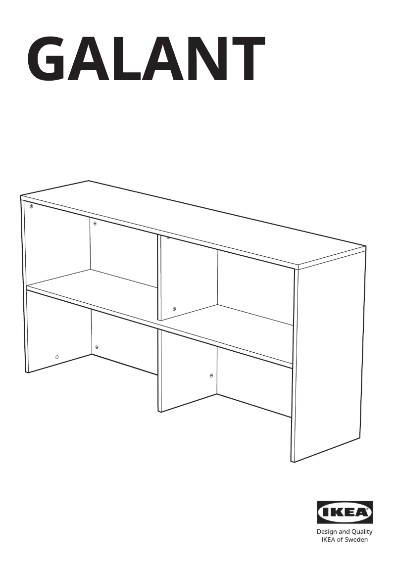 Page 1 de la notice Manuel utilisateur Ikea GALANT 402.115.95