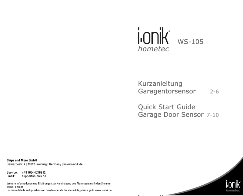 Page 1 de la notice Manuel utilisateur i-onik WS-105