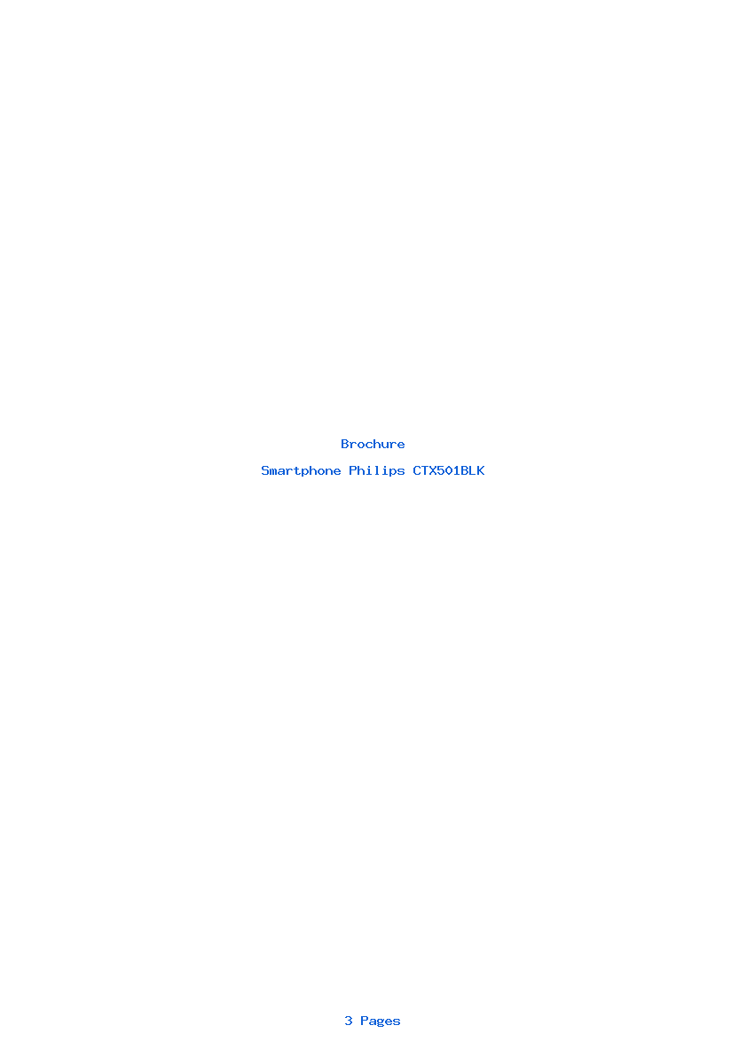 Page 1 de la notice Brochure Philips CTX501BLK