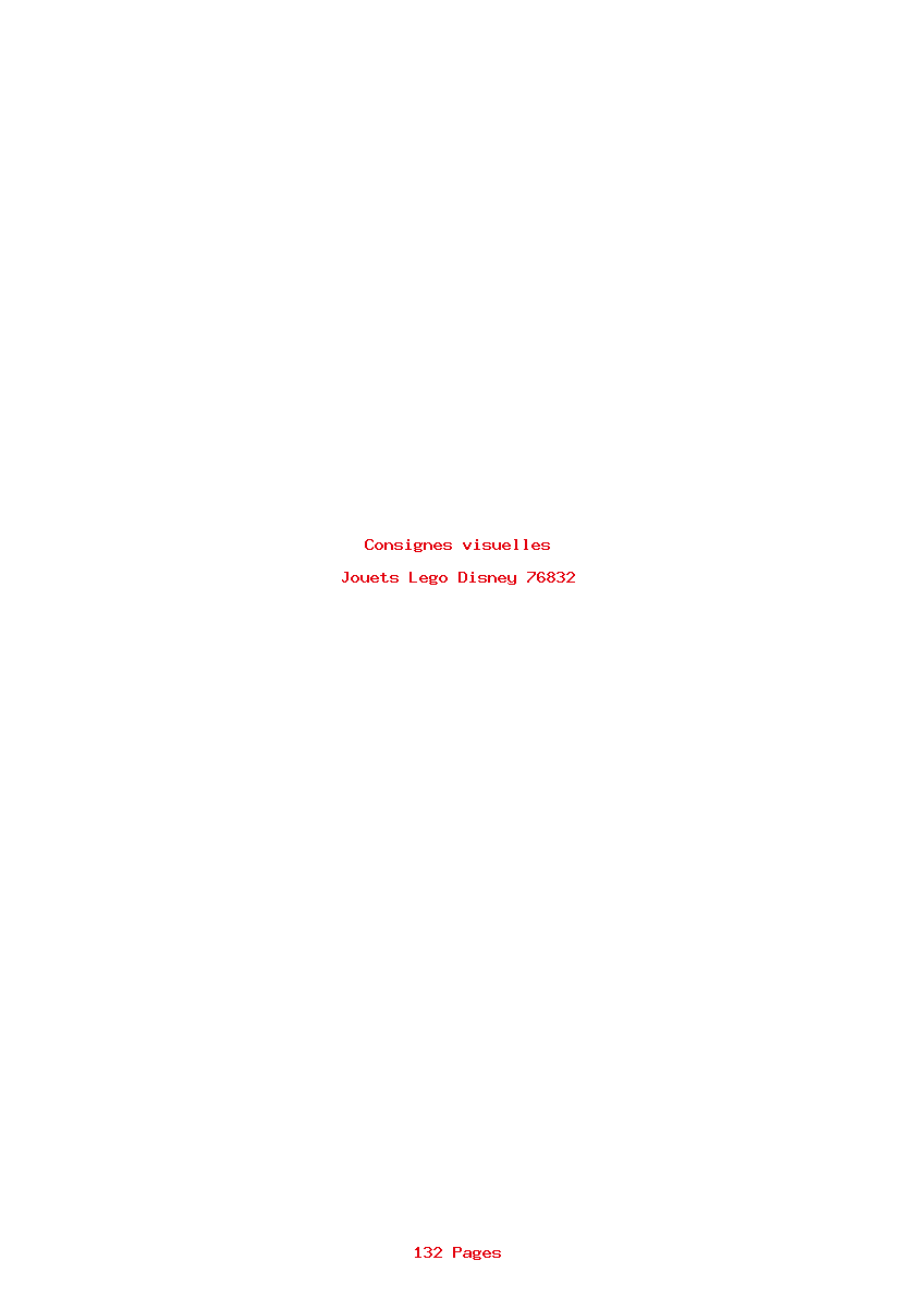 Page 1 de la notice Consignes visuelles Lego Disney 76832