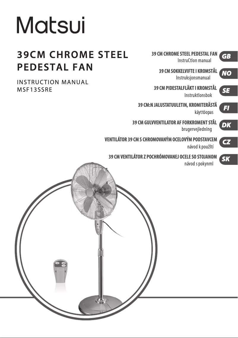 Page 1 de la notice Manuel utilisateur Matsui MSF13SSRE