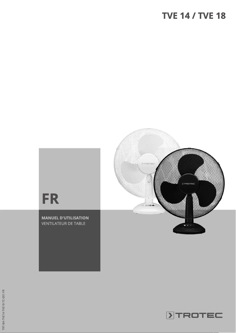Page 1 de la notice Manuel utilisateur Trotec TVE 18