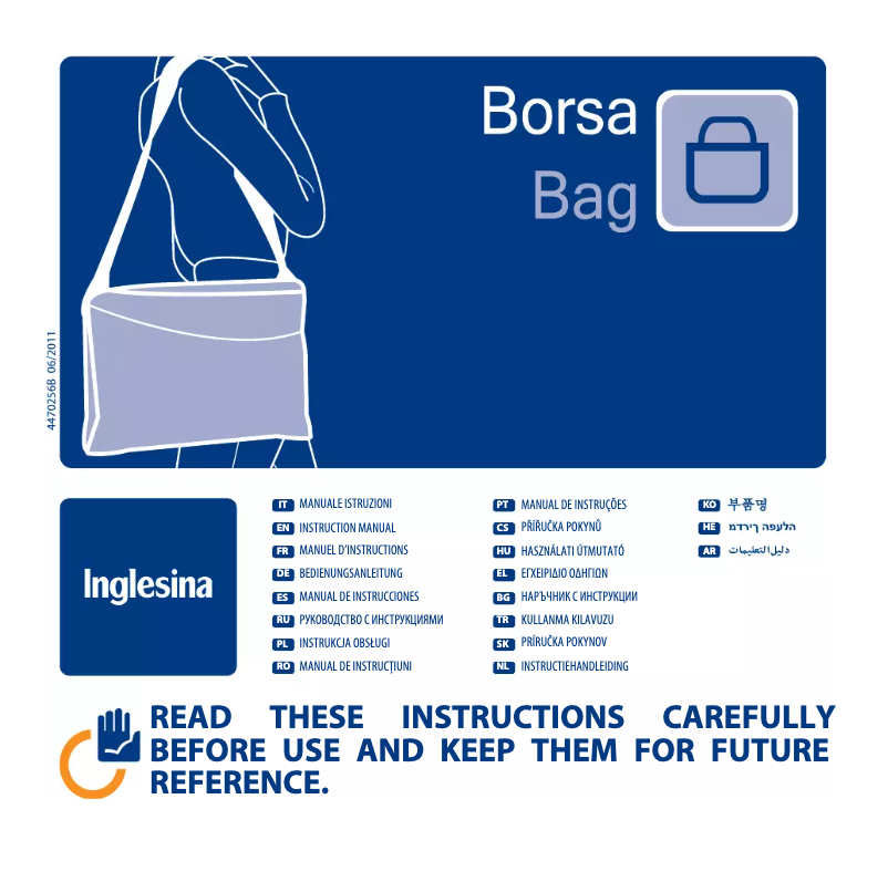 Page 1 de la notice Manuel utilisateur Inglesina Bag