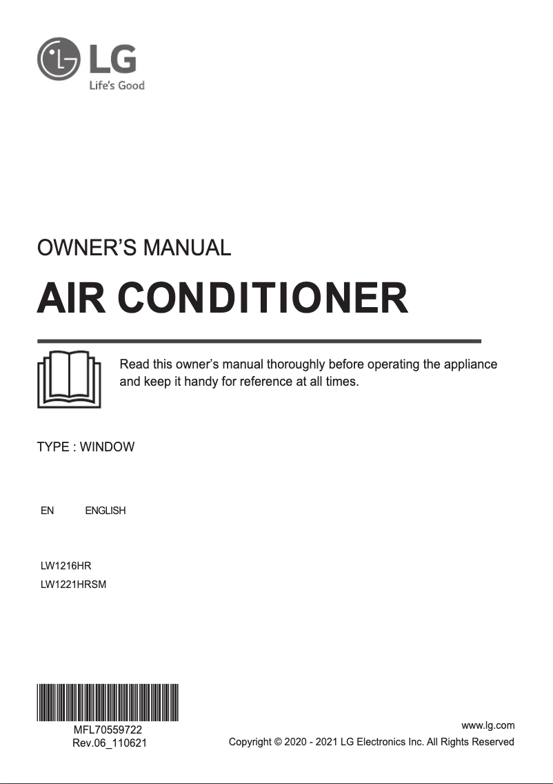 Page 1 de la notice Manuel utilisateur LG LW1221HRSM