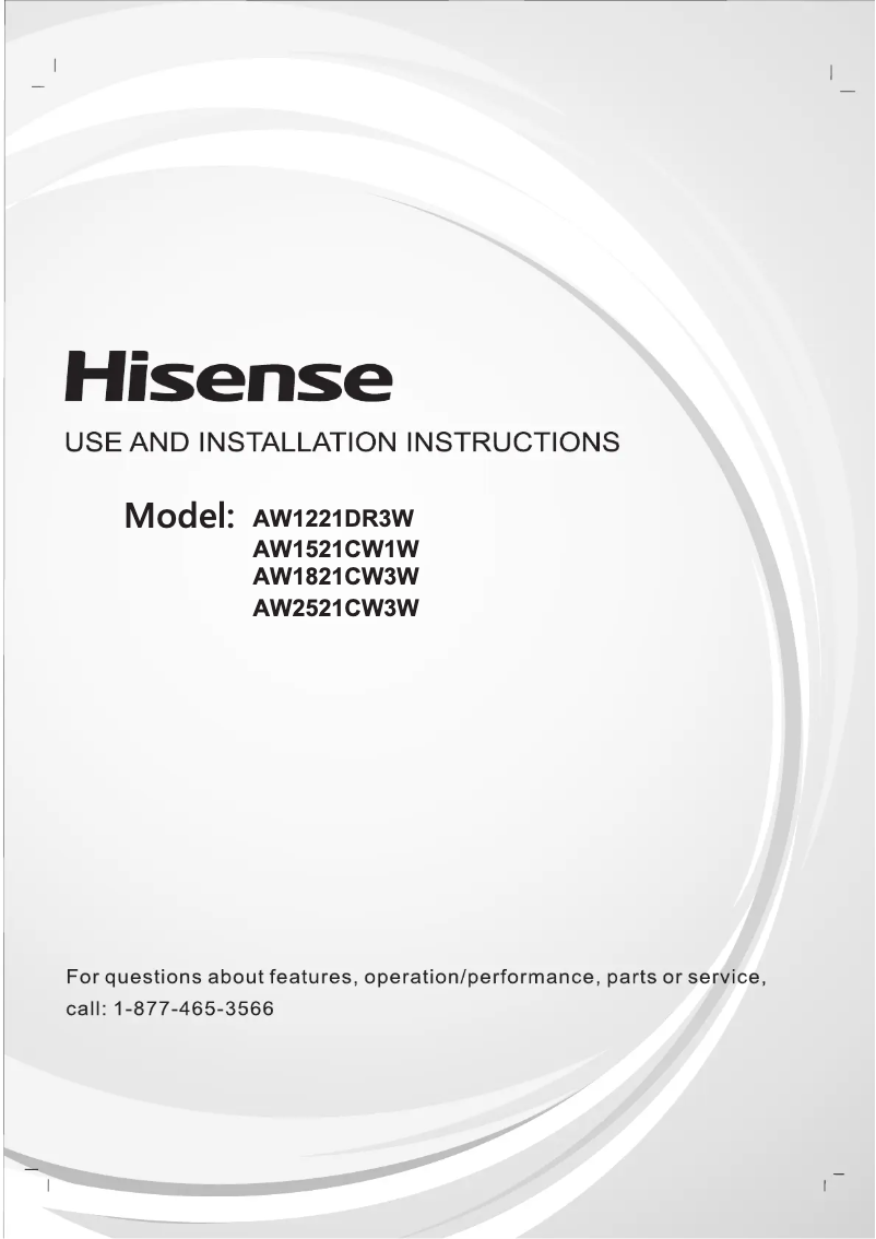 Página 1 del manual Manual de usuario Hisense AW2422CW3W