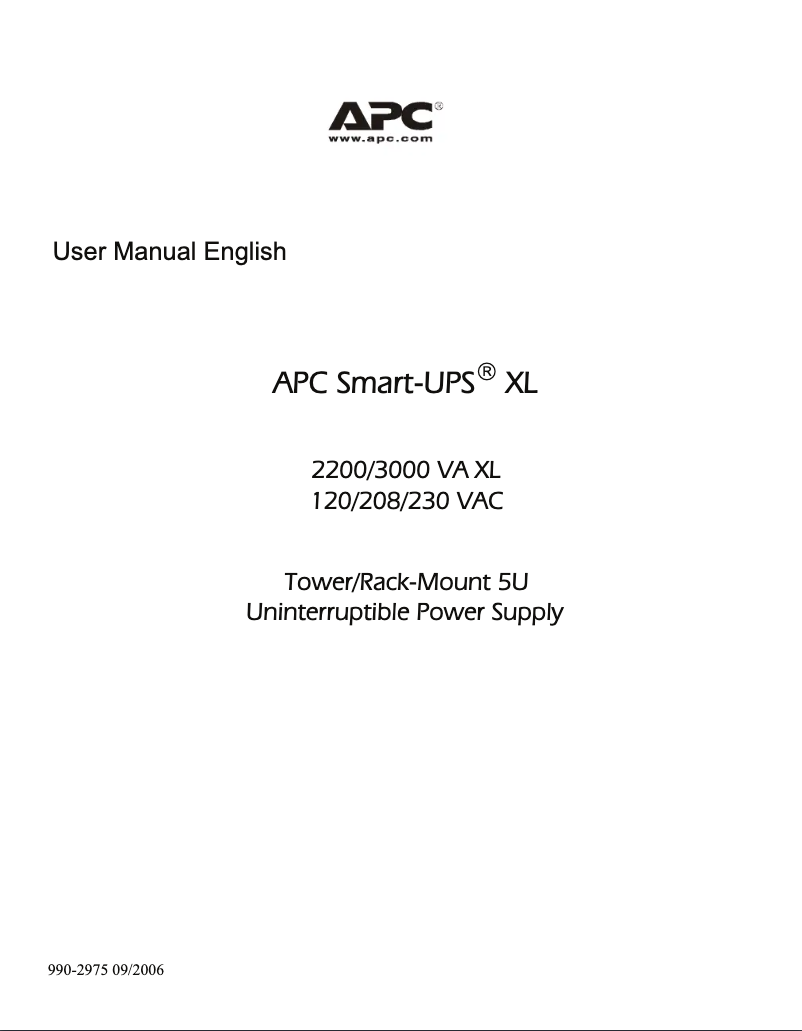 Página 1 del manual Manual de usuario APC SUA3000XLI