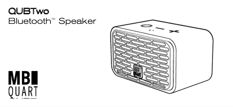 Page 1 de la notice Manuel utilisateur MB Quart QUBTwo