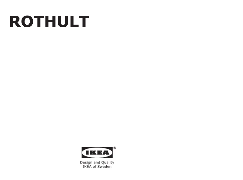 Page 1 de la notice Manuel utilisateur Ikea ROTHULT 004.296.19