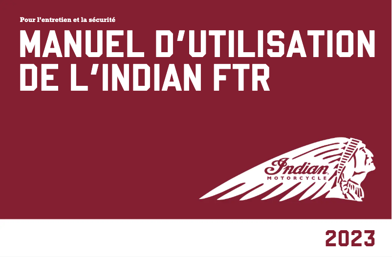 Page 1 de la notice Manuel utilisateur Indian FTR R Carbon (2023)