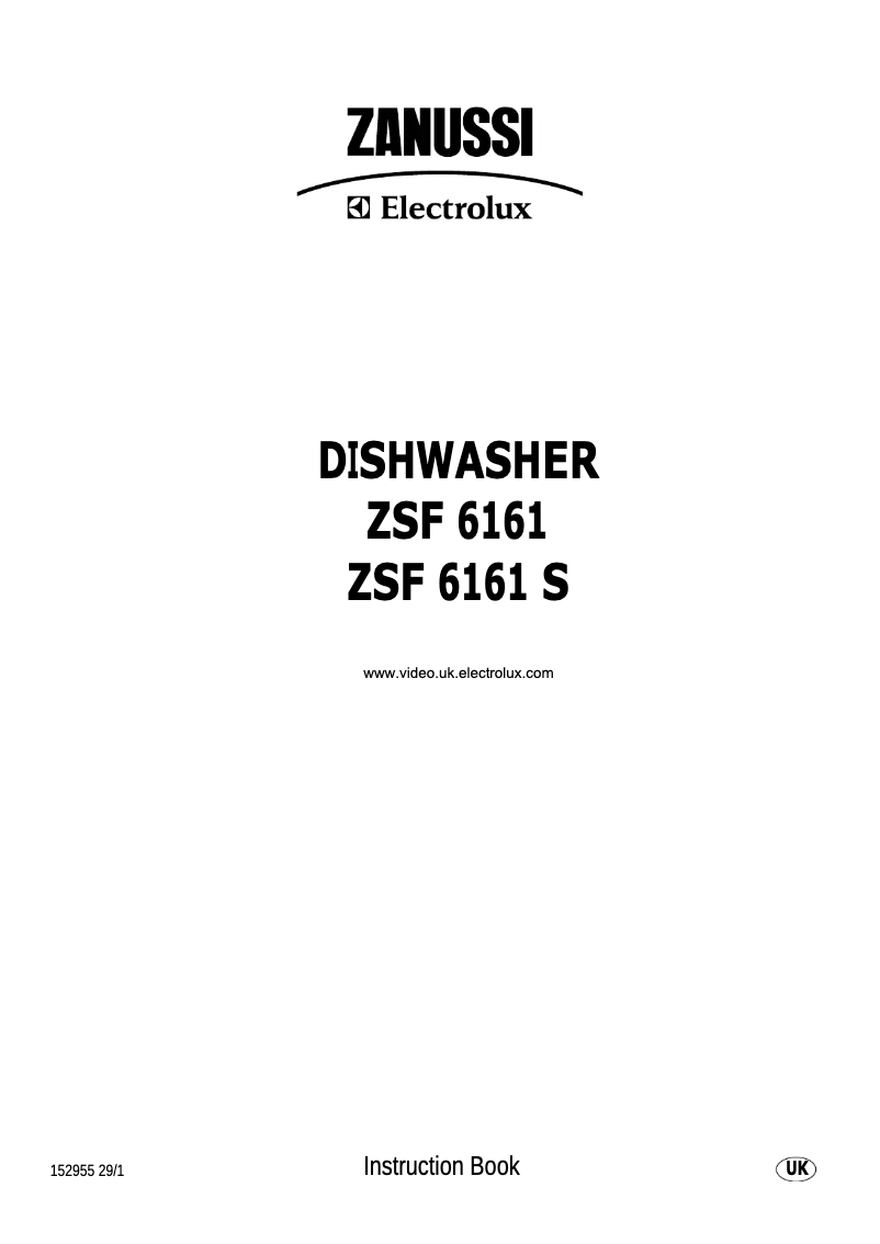 Page 1 of the manual User Manual Zanussi-Electrolux ZSF6161S
