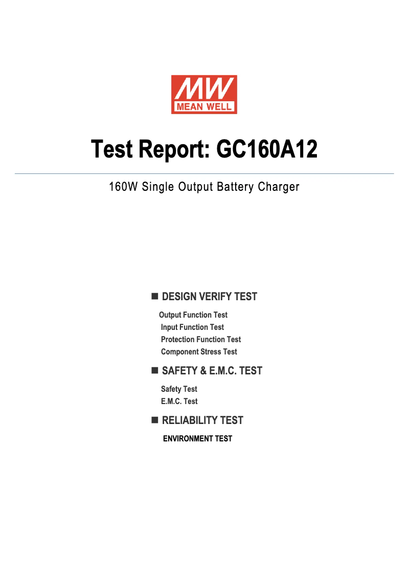 Página 1 del manual Ficha técnica Mean Well GC160A12-R7B