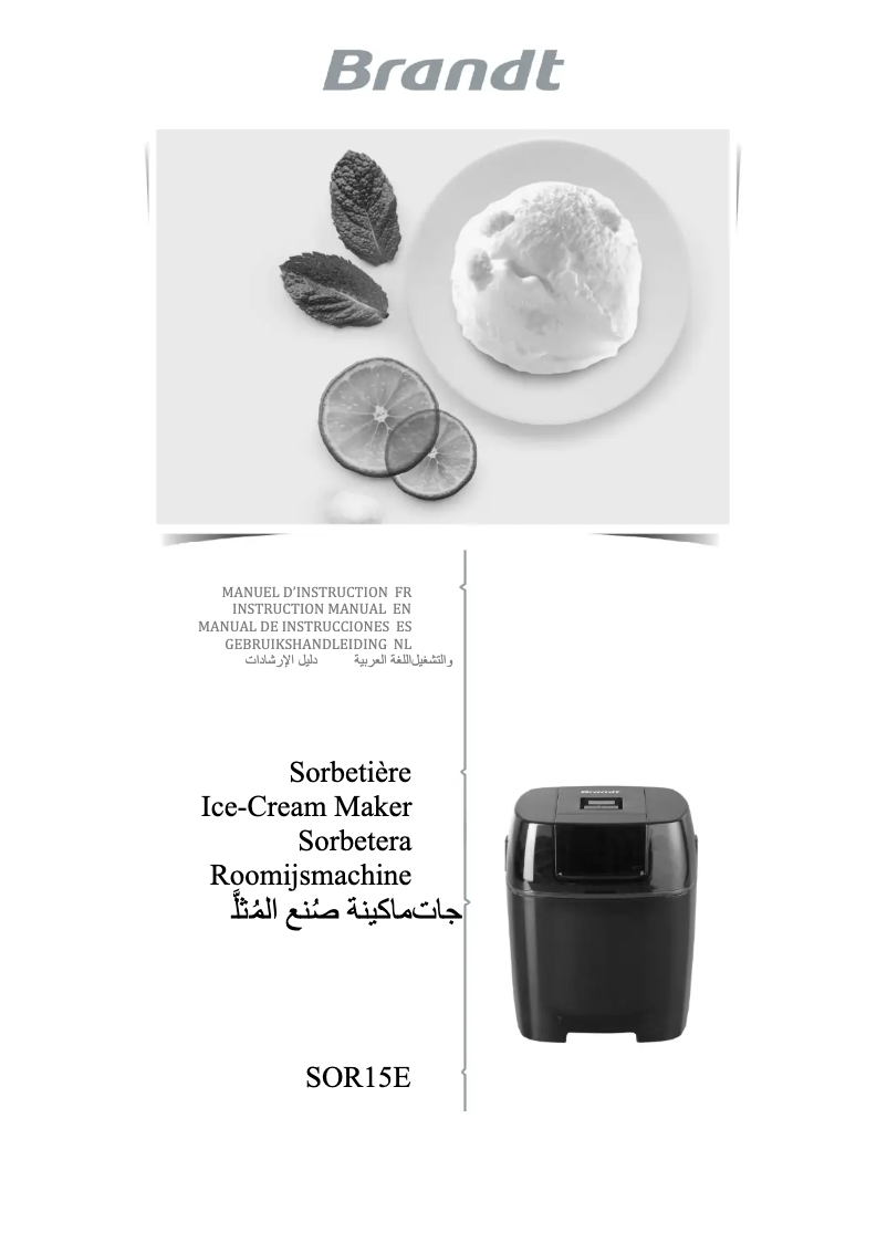 Page 1 de la notice Manuel utilisateur Brandt SOR15EP
