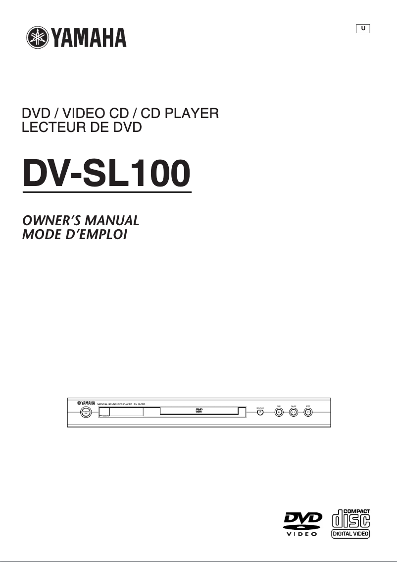 Page 1 de la notice Manuel utilisateur Yamaha DV-SL100