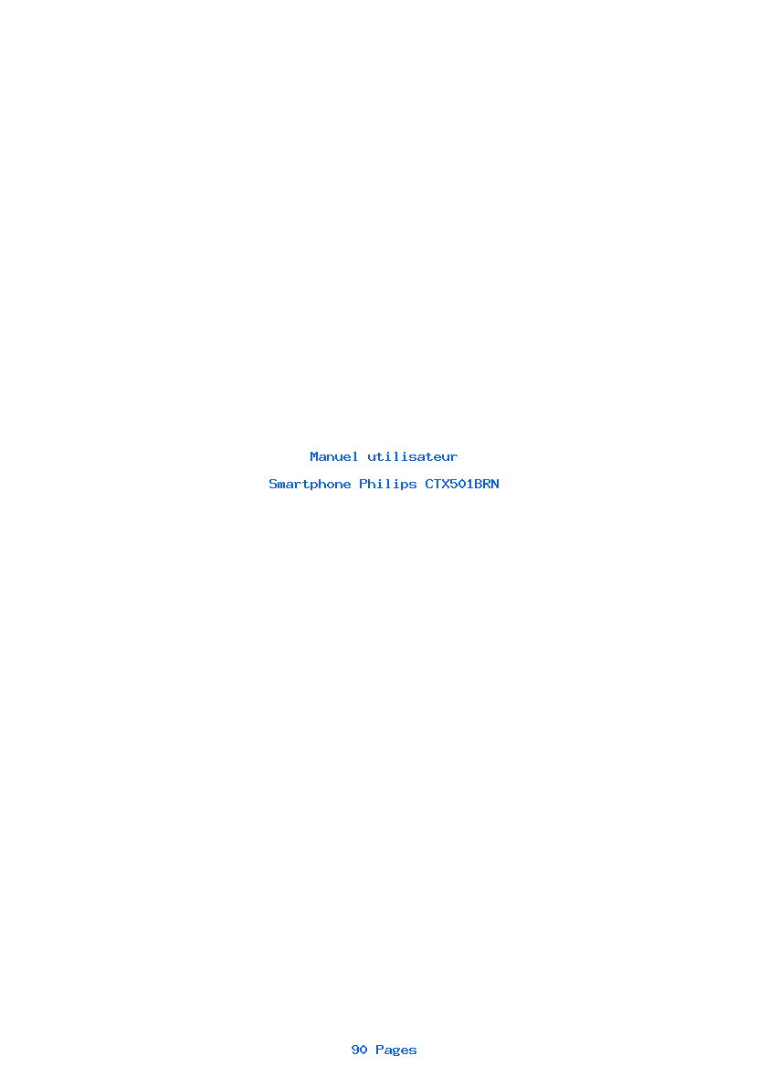 Page 1 de la notice Manuel utilisateur Philips CTX501BRN