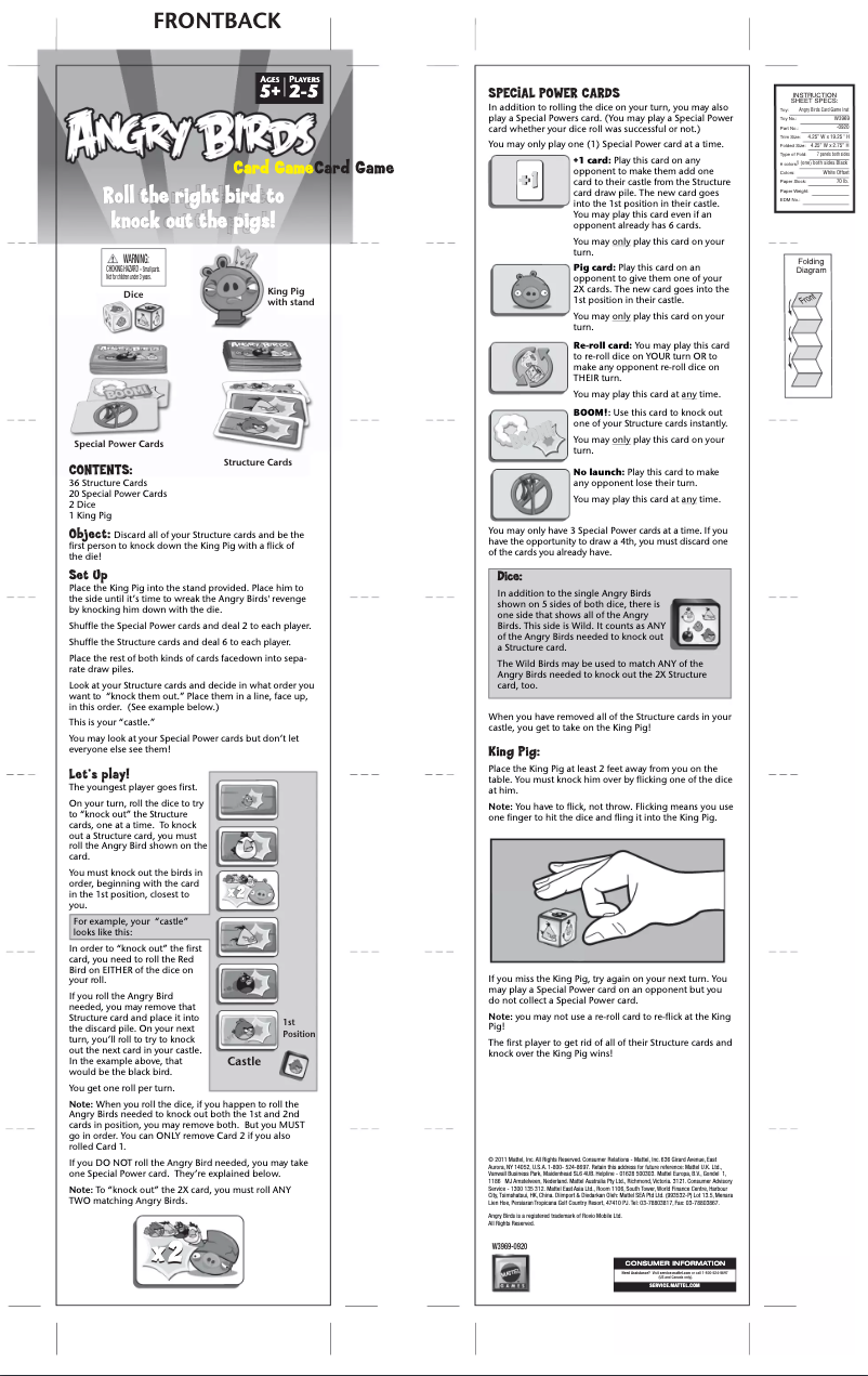 Página 1 del manual Manual de usuario Mattel Angry Birds