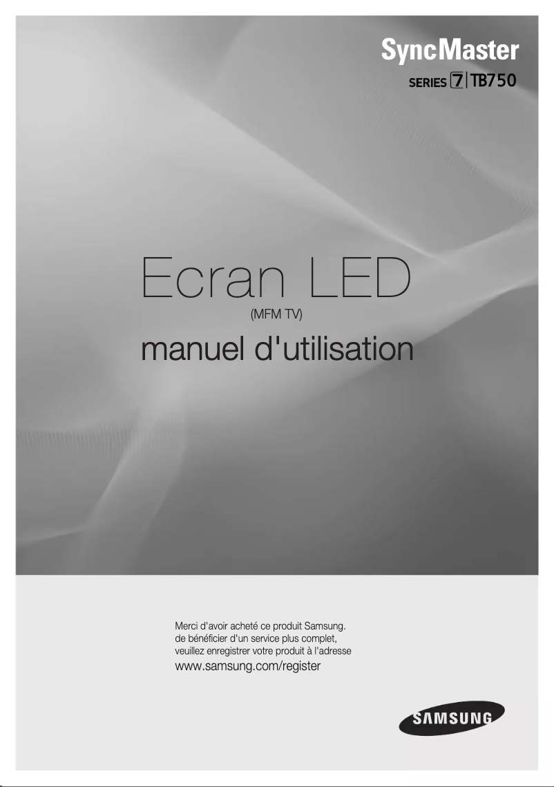Página 1 del manual Manual de usuario Samsung SyncMaster T27B750EW