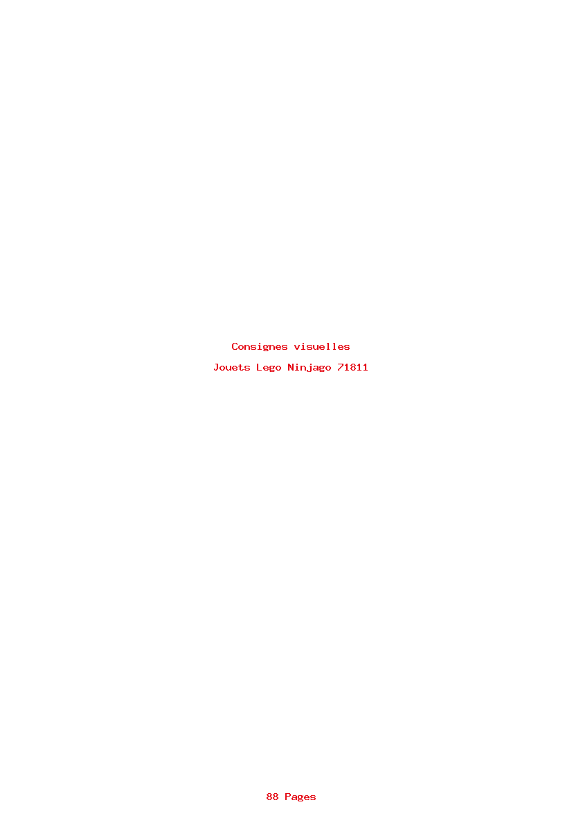 Page 1 de la notice Consignes visuelles Lego Ninjago 71811