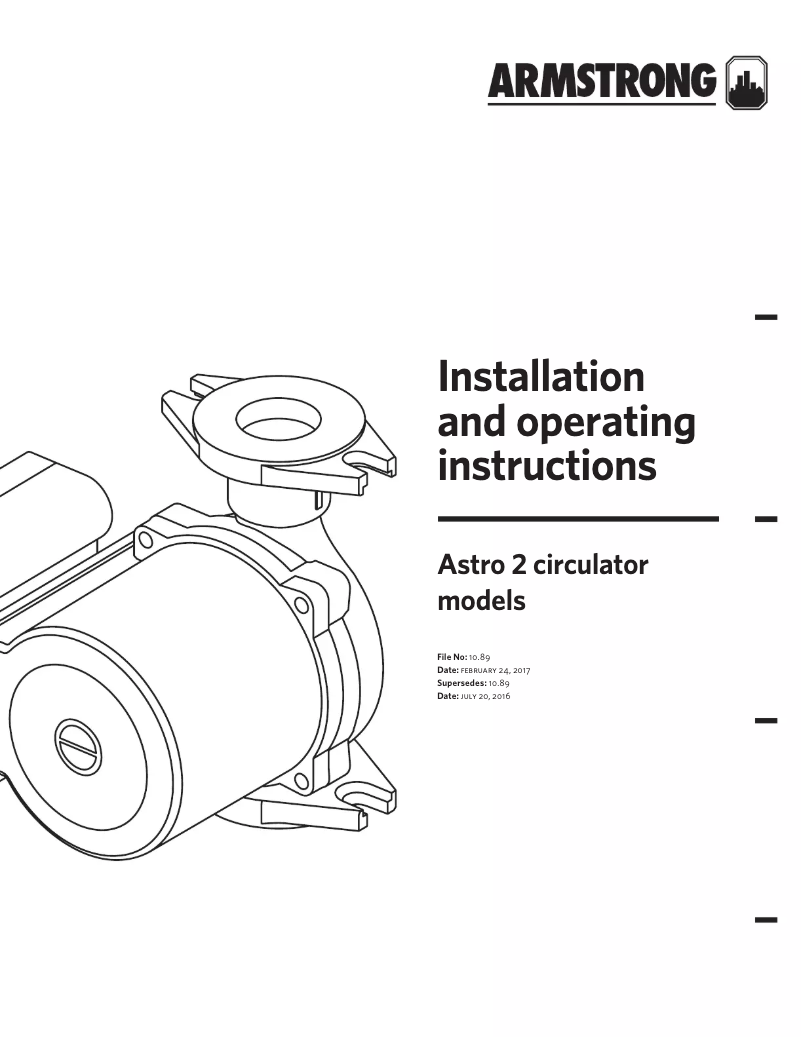 Page 1 de la notice Manuel utilisateur Armstrong Astro 2