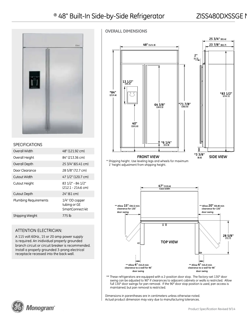 Image de la première page du manuel de l'appareil ZISS480DXSS