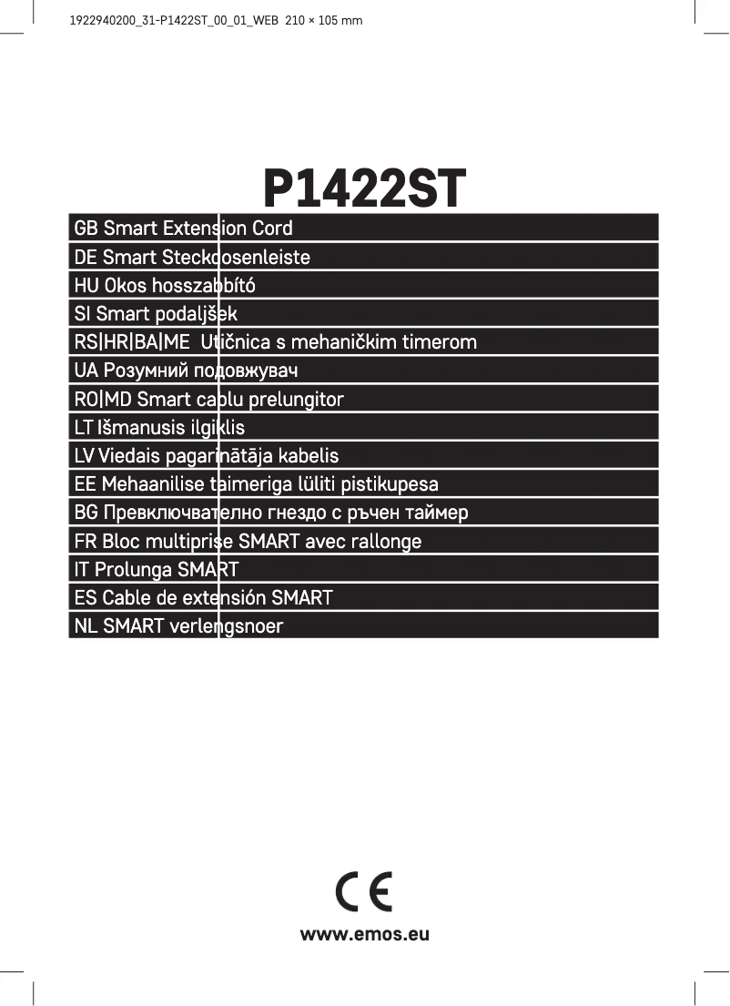 Página 1 del manual Manual de usuario Emos P1422ST