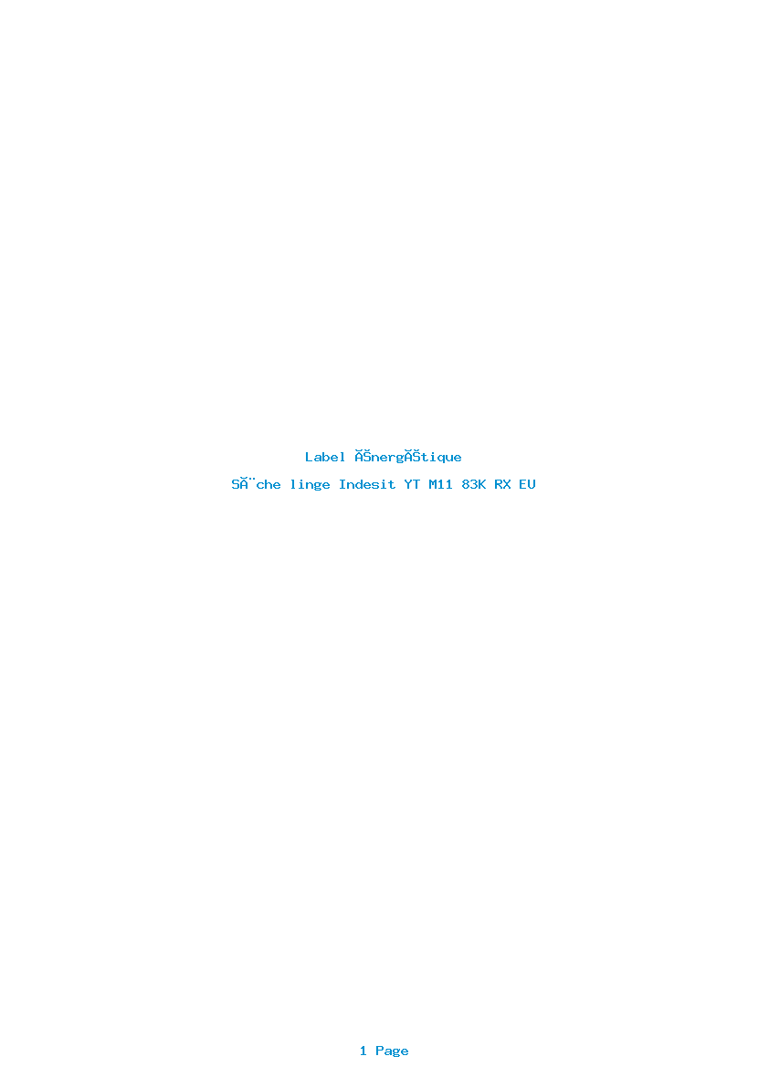 Image de la première page du manuel de l'appareil YT M11 83K RX EU