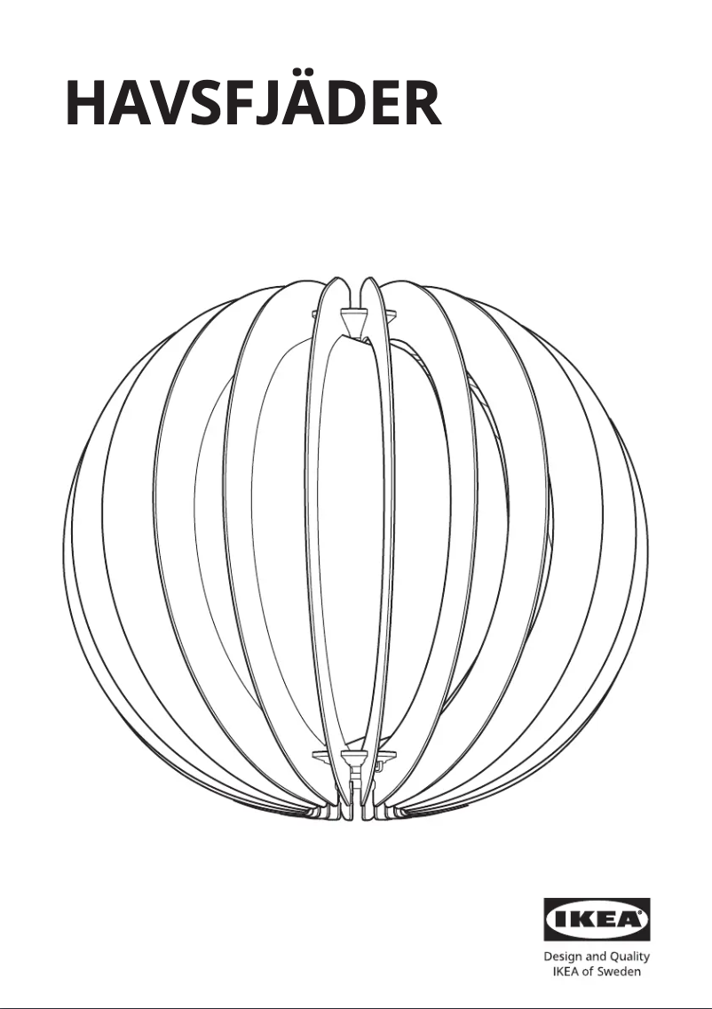 Image de la première page du manuel de l'appareil HAVSFJÄDER 705.551.00