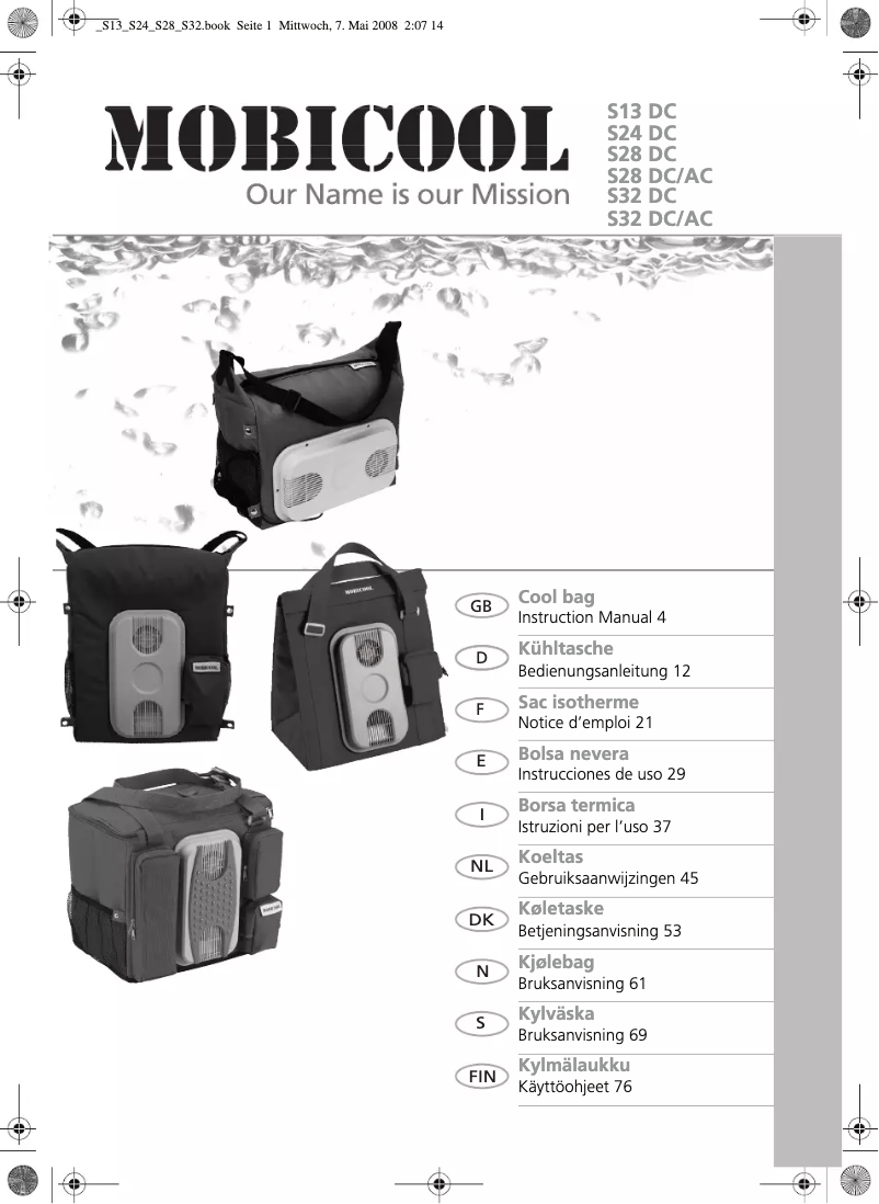 Page 1 de la notice Manuel utilisateur Waeco MobiCool S32 DC-AC
