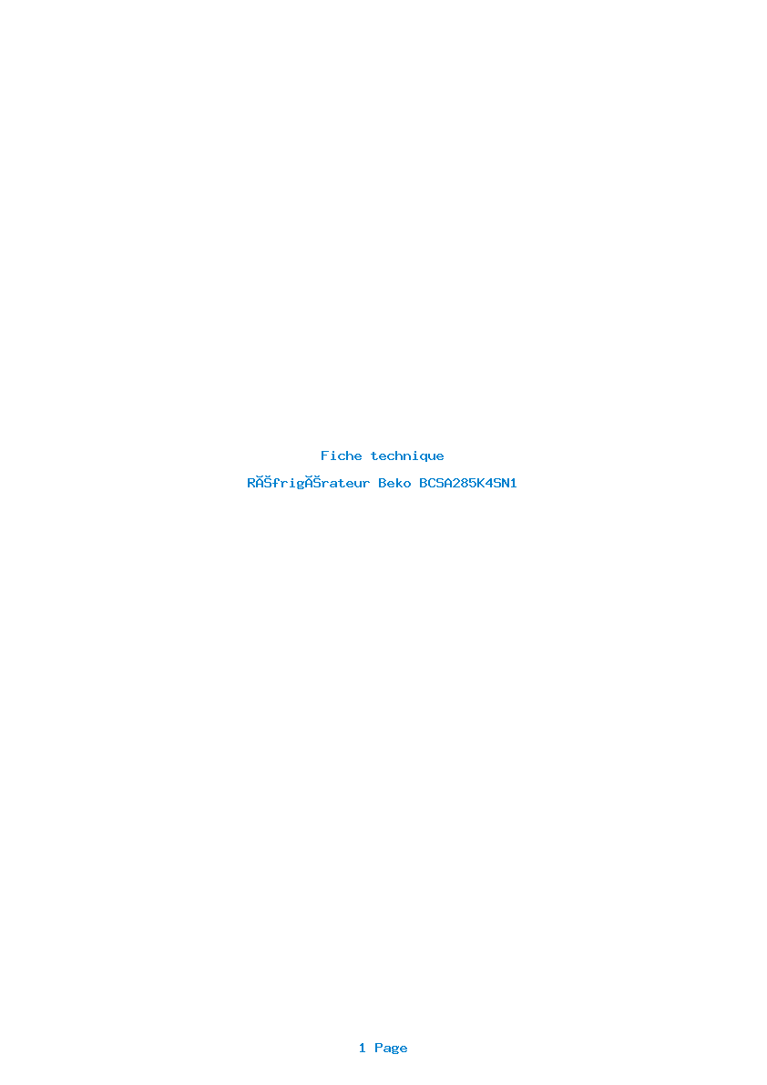 Image de la première page du manuel de l'appareil BCSA285K4SN1