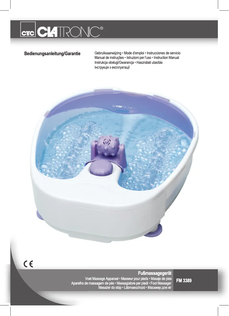 Page 1 de la notice Manuel utilisateur Clatronic FM 3389