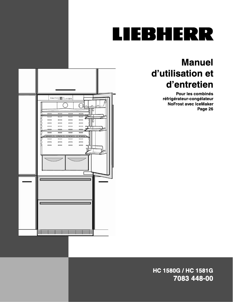 Page 1 de la notice Manuel utilisateur Liebherr ECN 7860