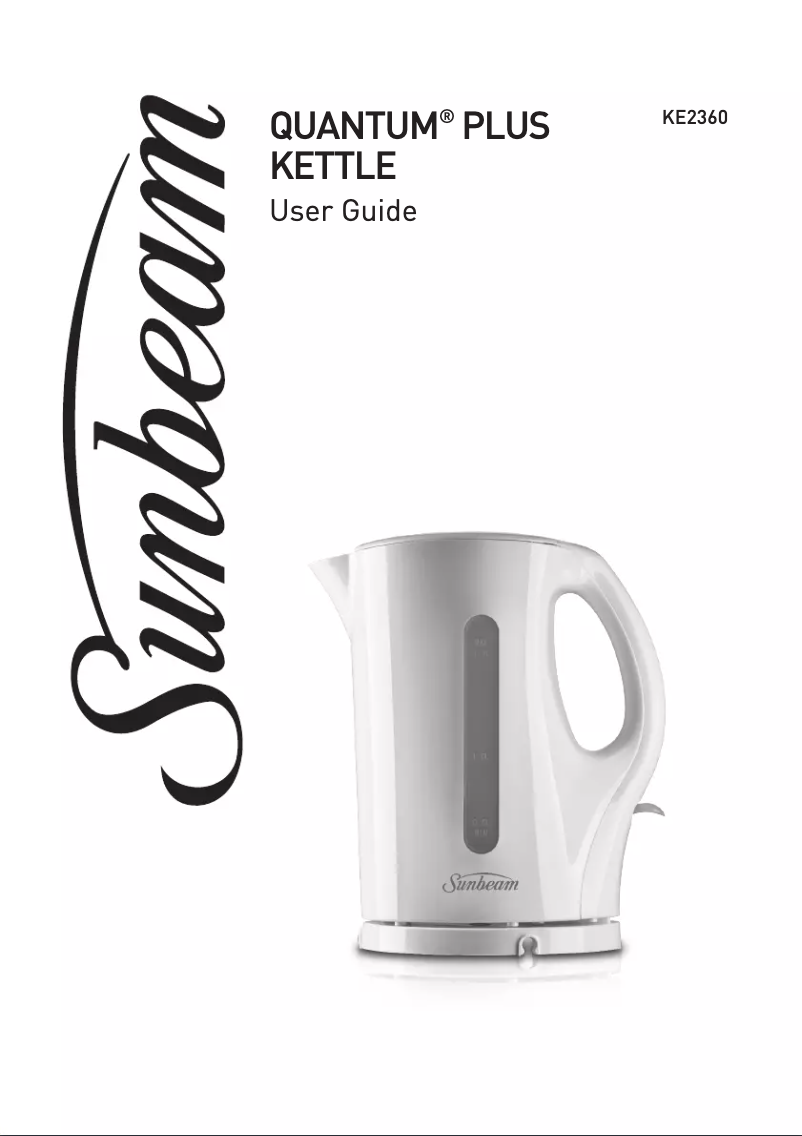 Page 1 de la notice Manuel utilisateur Sunbeam Quantum Plus KE2360