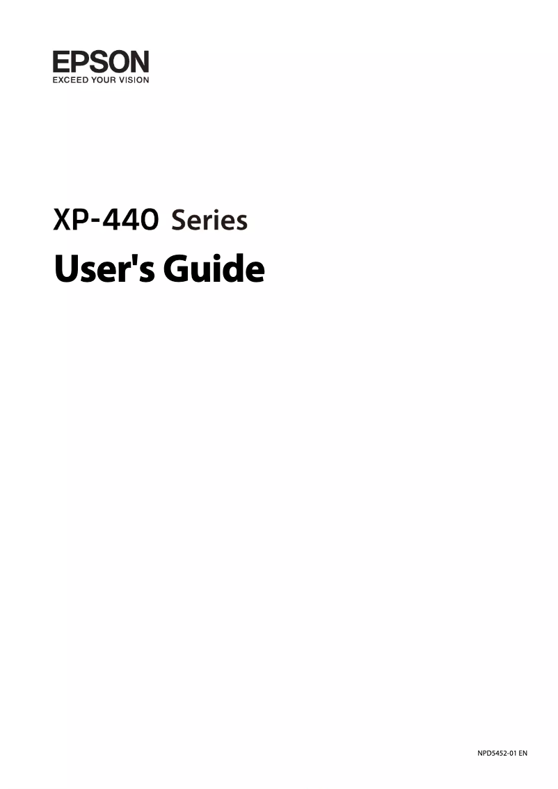 Page 1 de la notice Manuel utilisateur Epson Expression Home XP-446