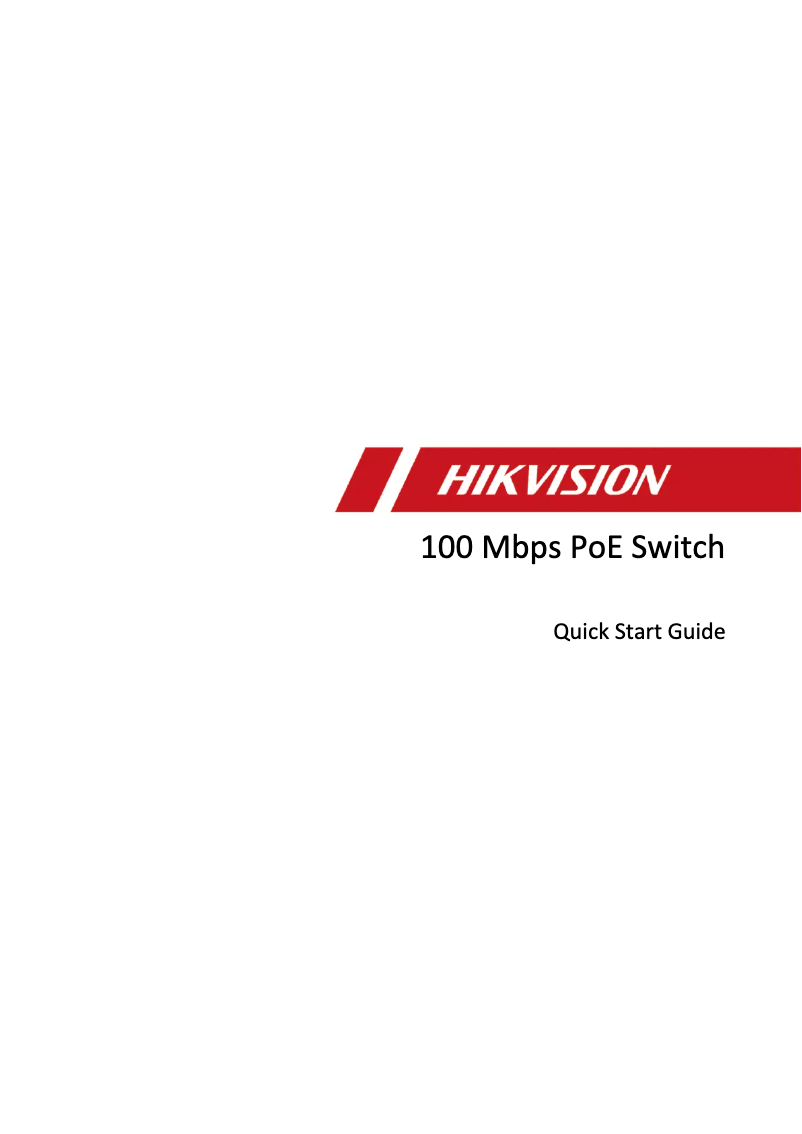 Página 1 del manual Guía de inicio rápido Hikvision DS-3E1105P-EI