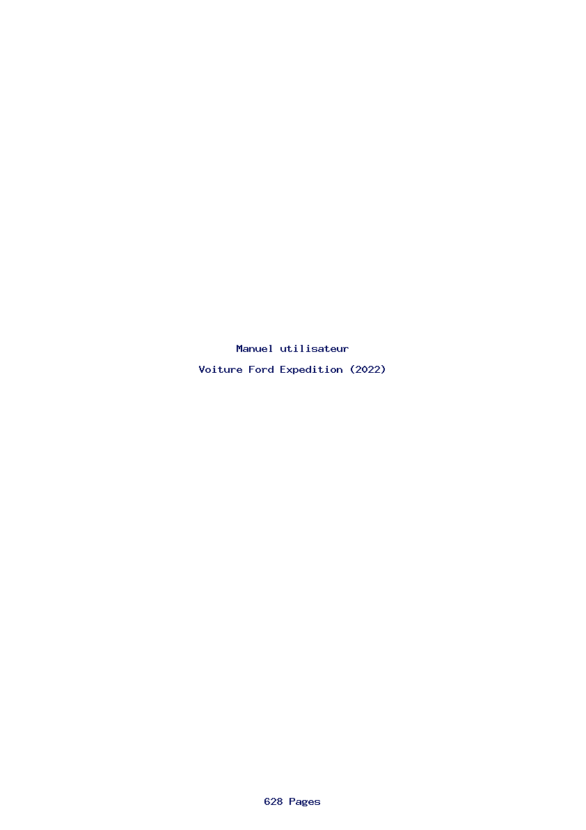Page 1 de la notice Manuel utilisateur Ford Expedition (2022)