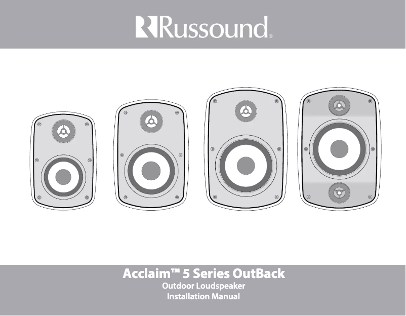 Page 1 de la notice Manuel utilisateur Russound OutBack 5B65S