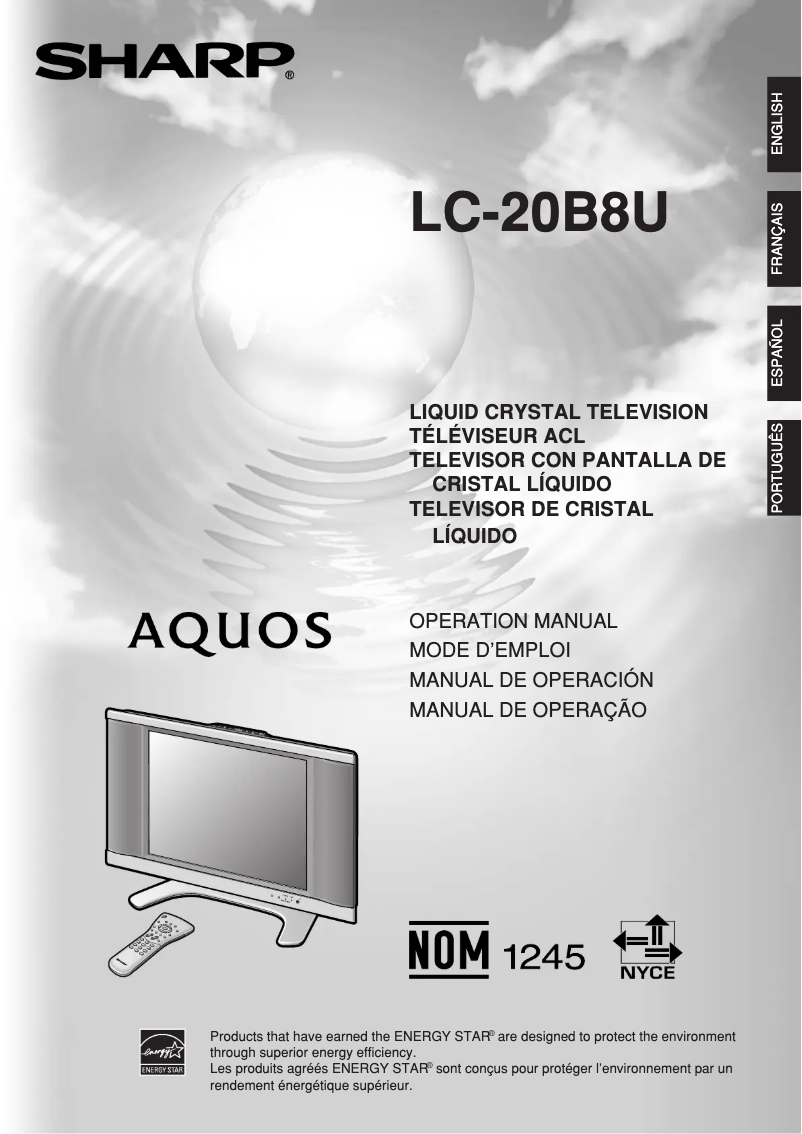 Página 1 del manual Manual de usuario Sharp AQUOS LC-20B8U