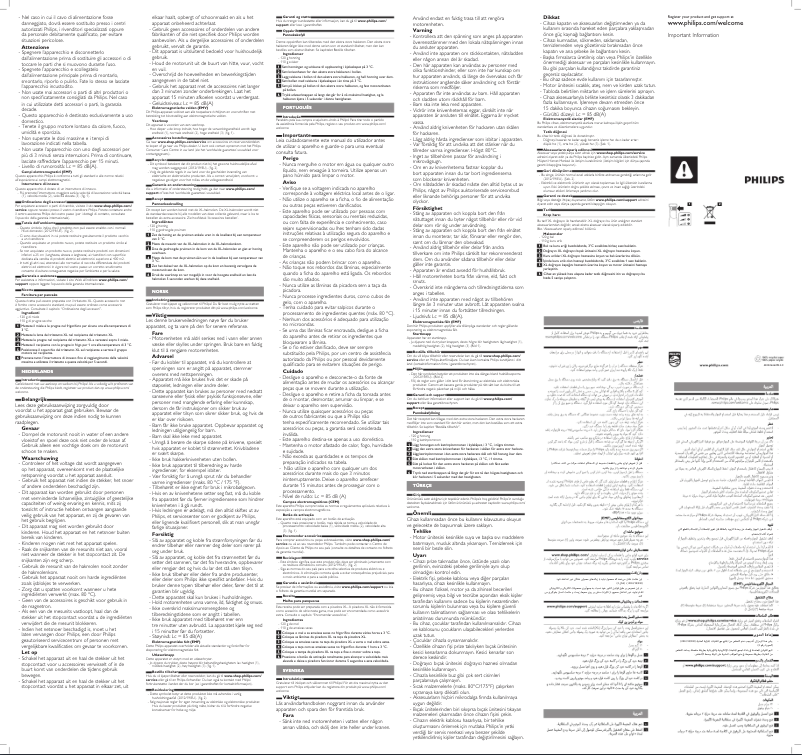 Page 1 de la notice Manuel utilisateur Philips Avance Collection HR1645