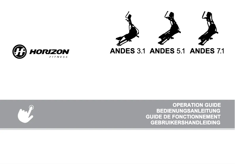 Page 1 de la notice Manuel utilisateur Horizon Fitness Andes 5.1