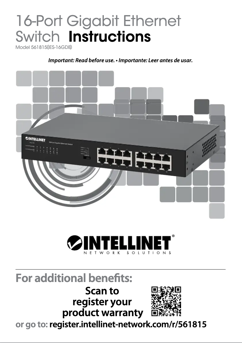 Page 1 de la notice Manuel utilisateur Intellinet 561815