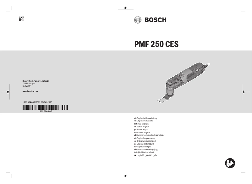 Page 1 of the manual User Manual Bosch PMF 250 CES