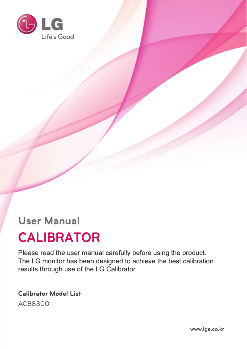 Page 1 of the manual User Manual LG ACB8300