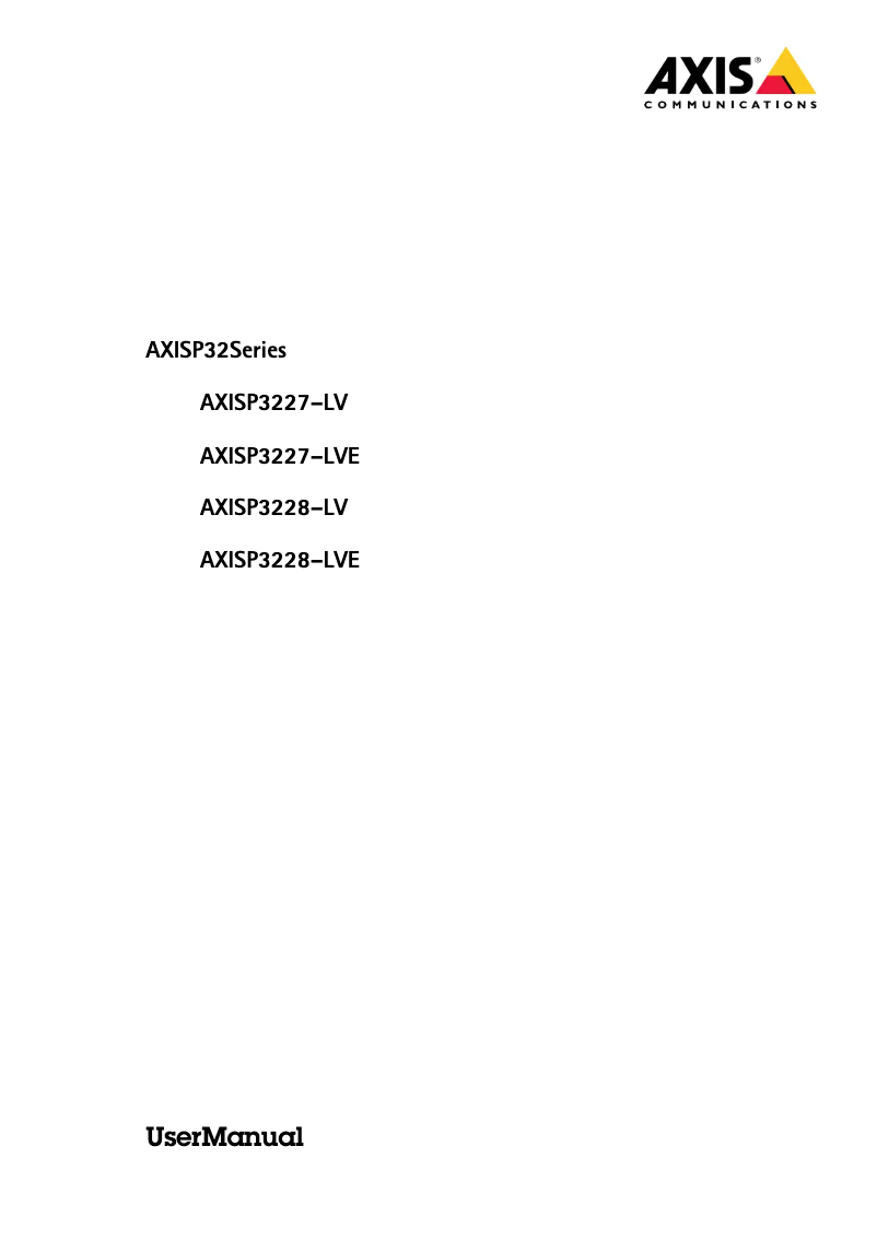 Page 1 de la notice Manuel utilisateur Axis P3227-LV