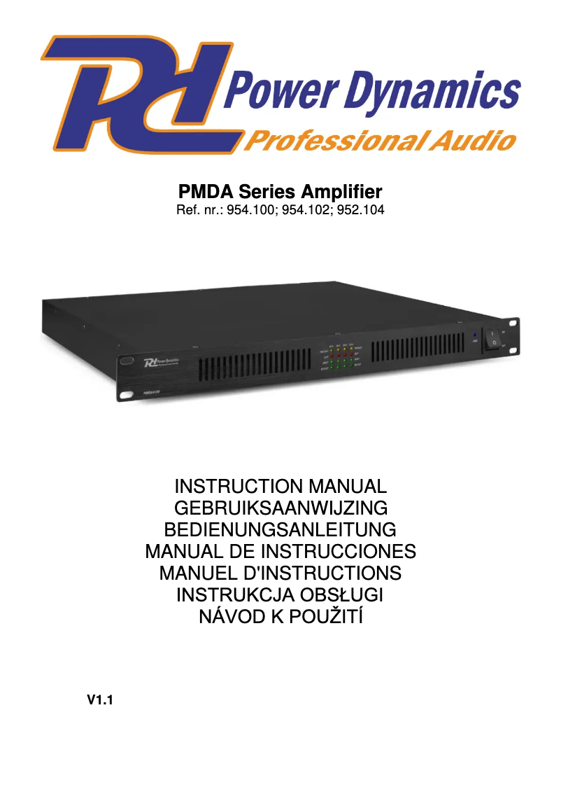 Page 1 de la notice Manuel utilisateur Power Dynamics PMDA4500