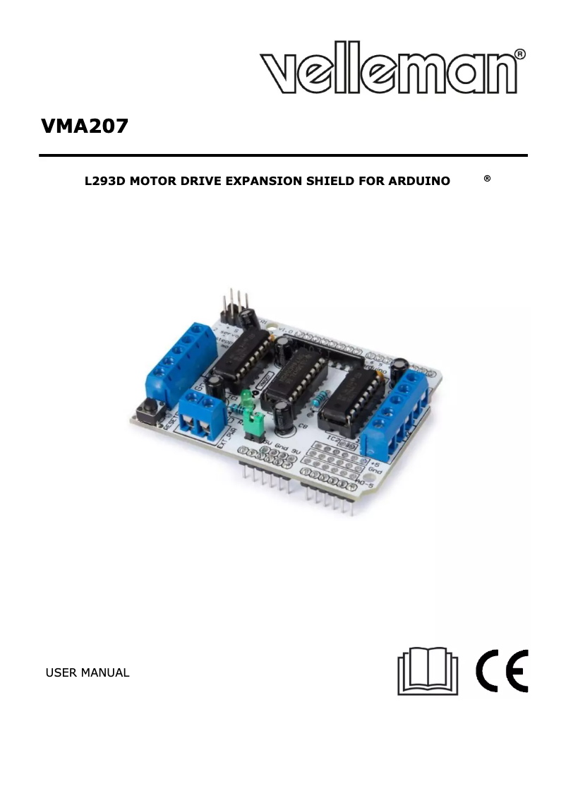 Page 1 de la notice Manuel utilisateur Velleman VMA207