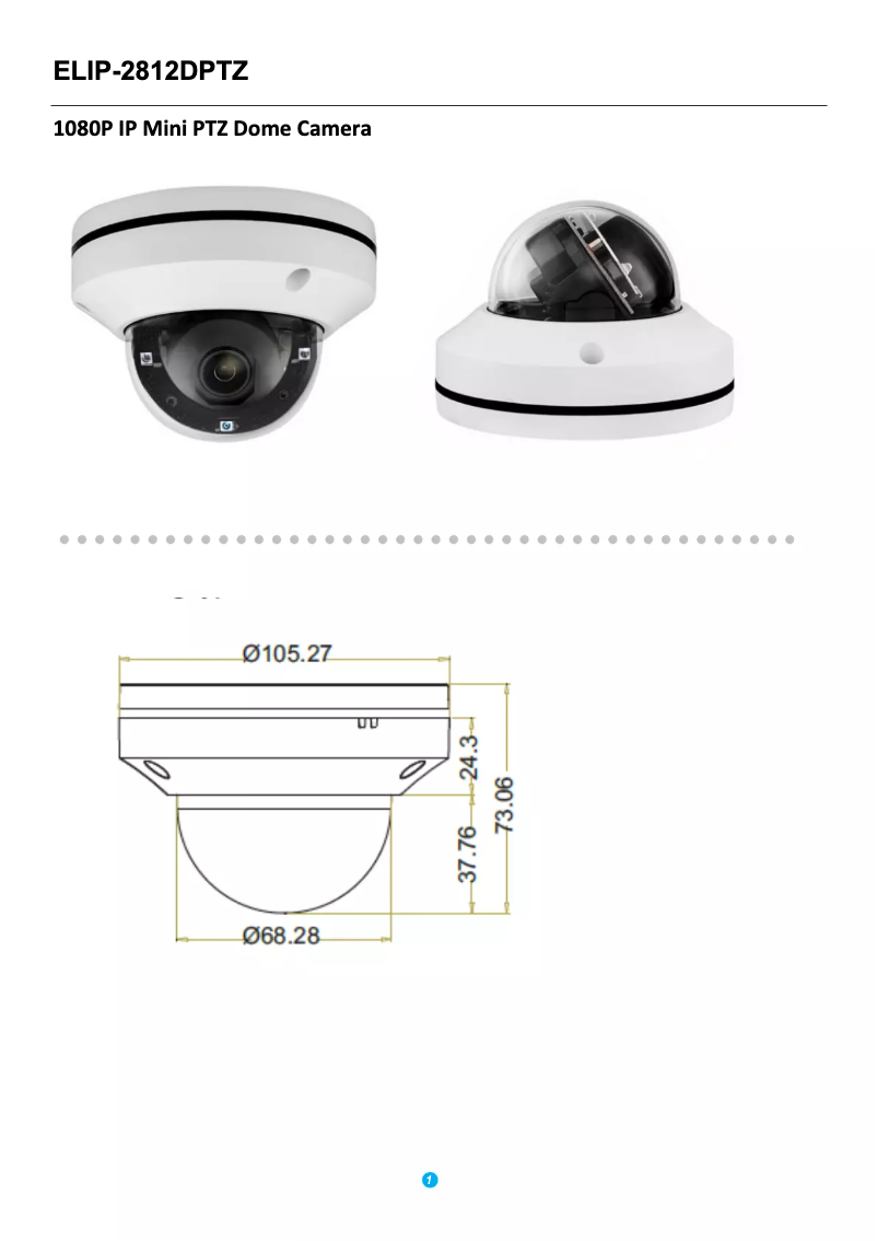 Page 1 de la notice Manuel utilisateur Monacor ELIP-2812DPTZ
