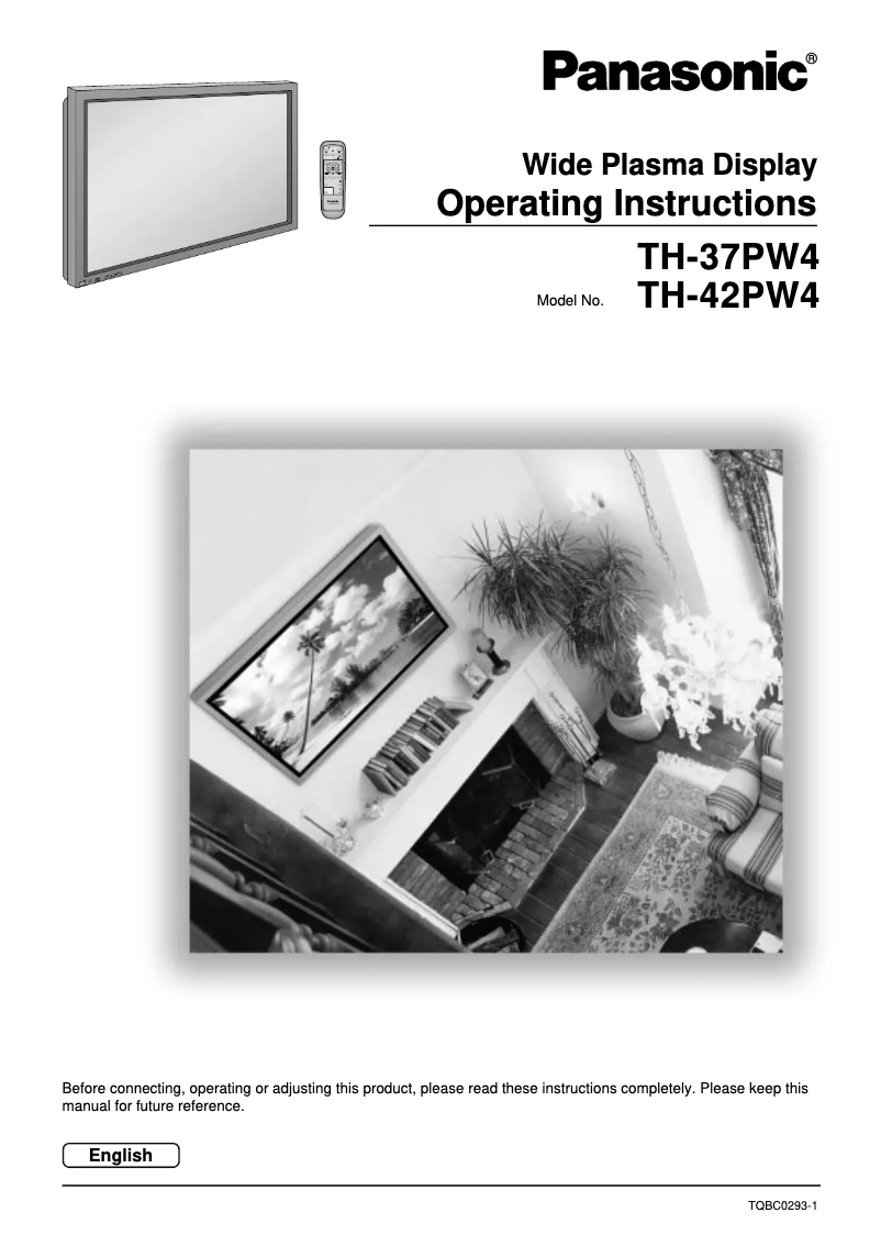 Page 1 de la notice Manuel utilisateur Panasonic TH-42PW4AZ