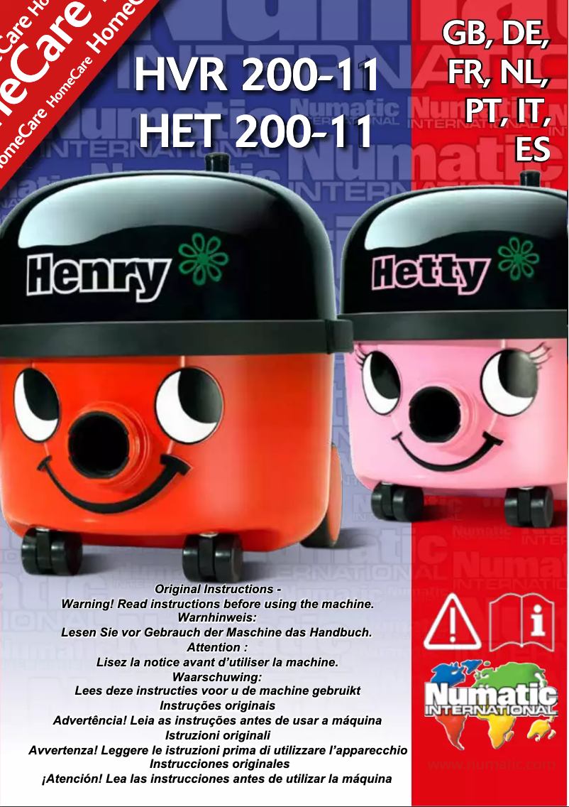 Página 1 del manual Manual de usuario Numatic 900004