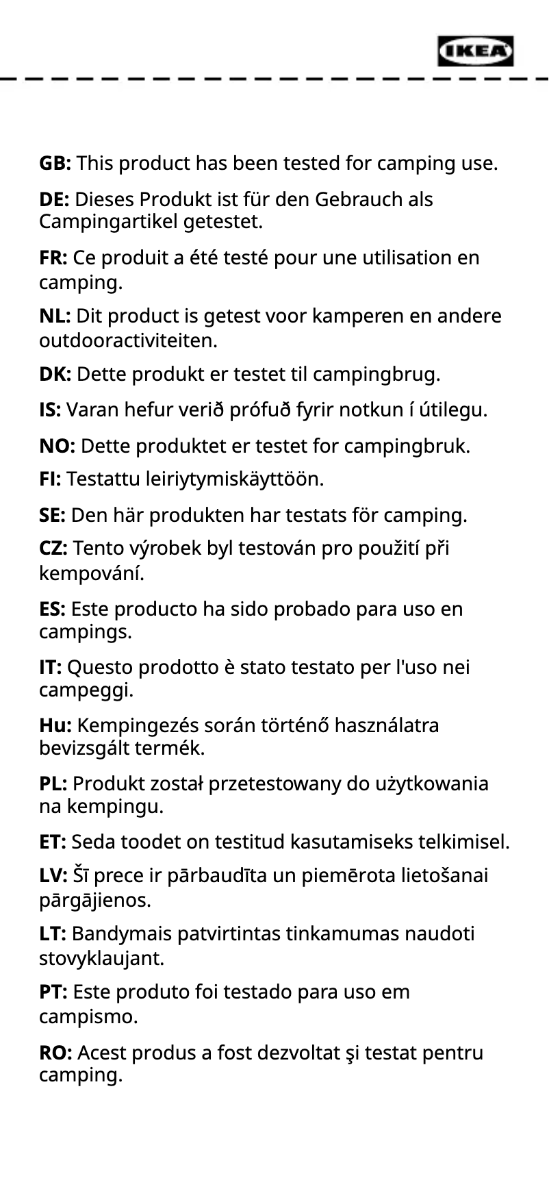 Page 1 de la notice Manuel utilisateur Ikea STRANDÖN 605.428.20