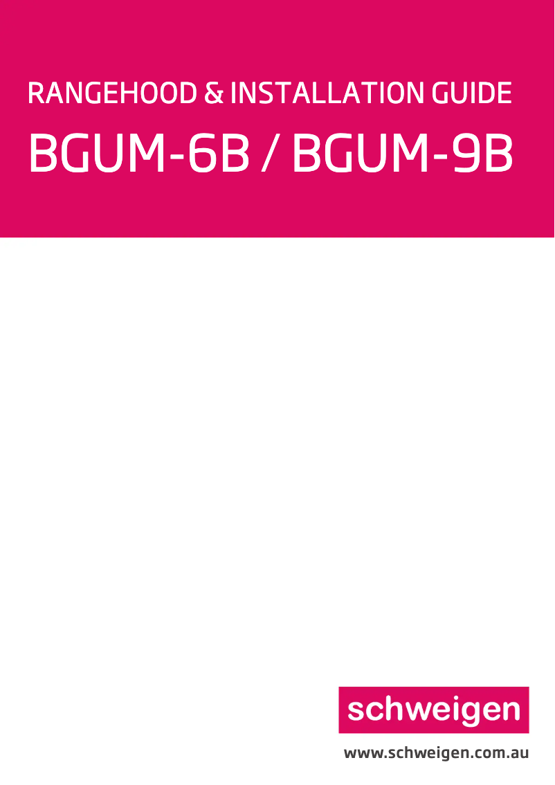 Page 1 de la notice Manuel utilisateur Schweigen BGUM-9B