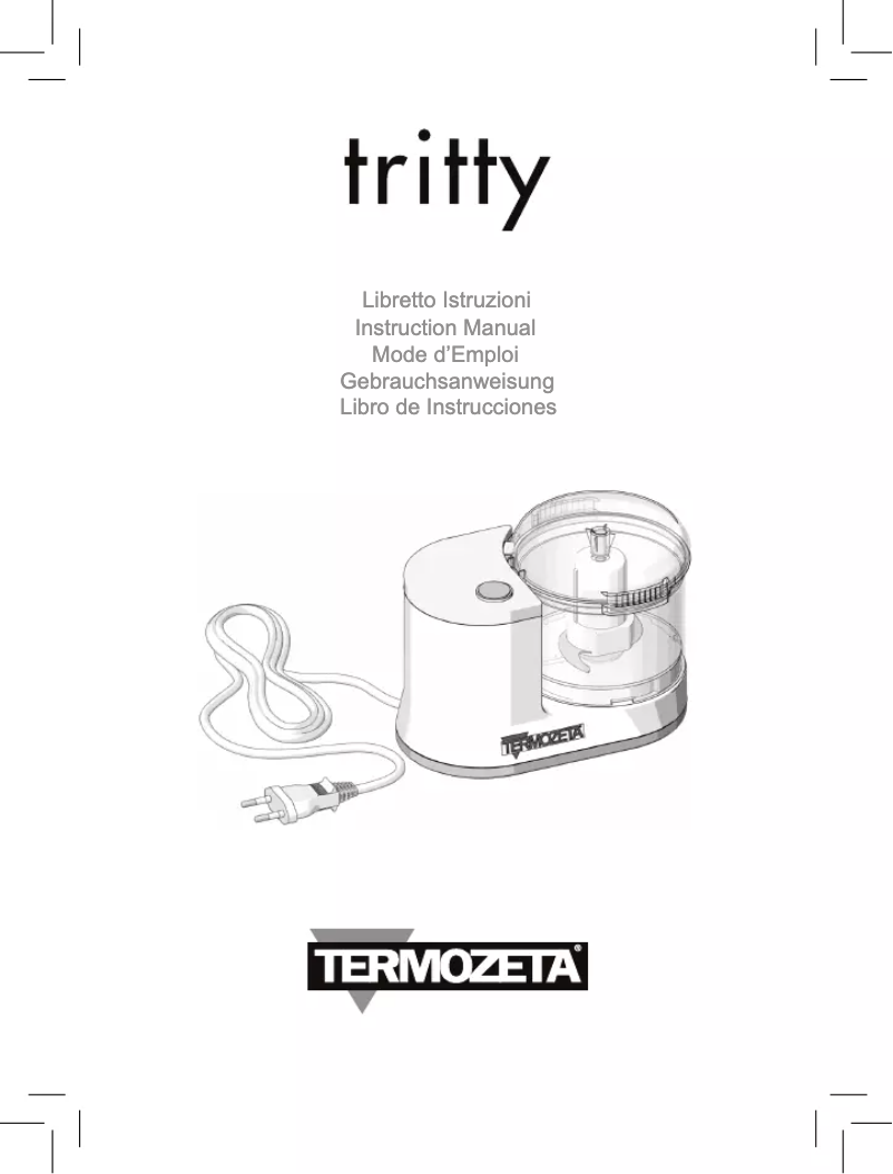 Page 1 de la notice Manuel utilisateur Termozeta Tritty